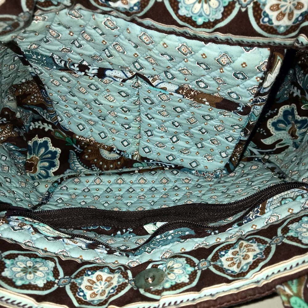 Vera Bradley Java Blue Shoulder Tote Bag - Picture 2 of 10
